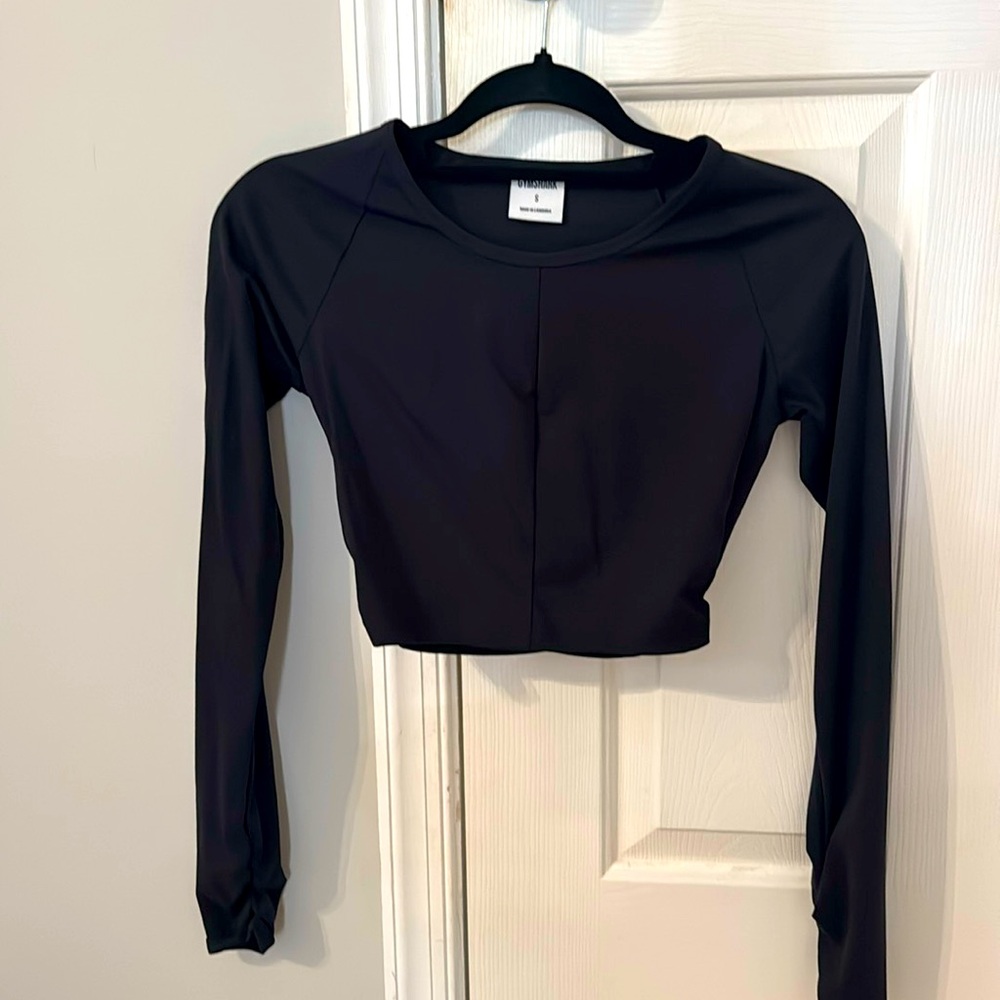 Gymshark x Whitney Simmons black long sleeve workout top small, EUC